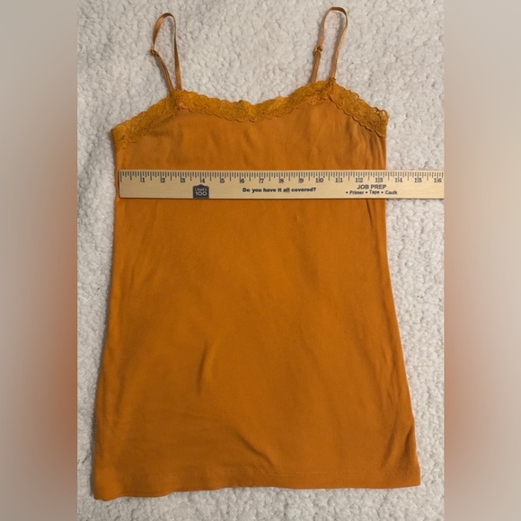 Orange Lace Trim Cami Top Y2K festival hippie - dainty-babydoll  Women’s Large - Picture 5 of 5